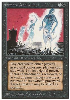 1993 Magic the Gathering Unlimited #NNO Animate Dead Front
