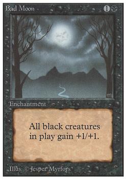 1993 Magic the Gathering Unlimited #NNO Bad Moon Front