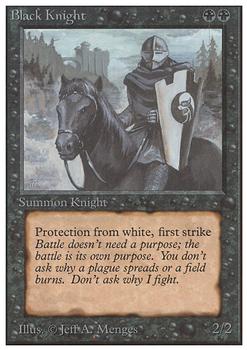 1993 Magic the Gathering Unlimited #NNO Black Knight Front