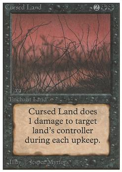 1993 Magic the Gathering Unlimited #NNO Cursed Land Front