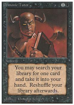 1993 Magic the Gathering Unlimited #NNO Demonic Tutor Front