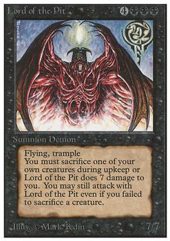 1993 Magic the Gathering Unlimited #NNO Lord of the Pit Front