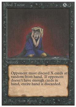 1993 Magic the Gathering Unlimited #NNO Mind Twist Front