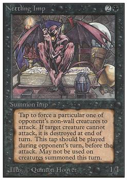 1993 Magic the Gathering Unlimited #NNO Nettling Imp Front