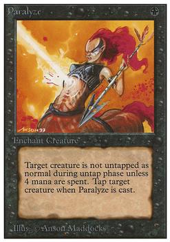 1993 Magic the Gathering Unlimited #NNO Paralyze Front