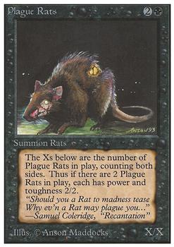1993 Magic the Gathering Unlimited #NNO Plague Rats Front