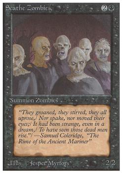 1993 Magic the Gathering Unlimited #NNO Scathe Zombies Front
