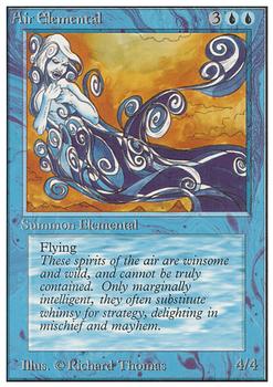 1993 Magic the Gathering Unlimited #NNO Air Elemental Front