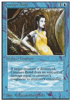 1993 Magic the Gathering Unlimited #NNO Creature Bond Front