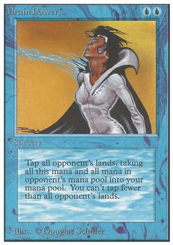 1993 Magic the Gathering Unlimited #NNO Drain Power Front