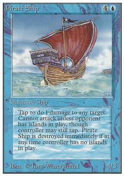 1993 Magic the Gathering Unlimited #NNO Pirate Ship Front