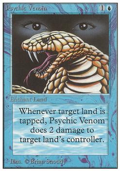 1993 Magic the Gathering Unlimited #NNO Psychic Venom Front