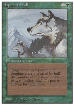 1993 Magic the Gathering Unlimited #NNO Aspect of Wolf Front