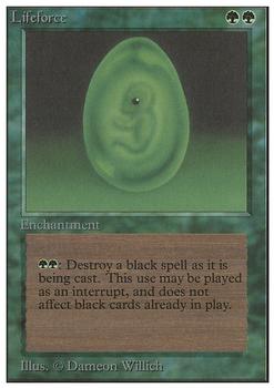 1993 Magic the Gathering Unlimited #NNO Enchantment - Lifeforce Front