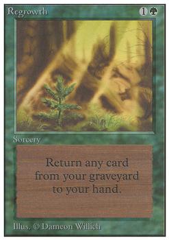 1993 Magic the Gathering Unlimited #NNO Regrowth Front