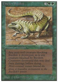 1993 Magic the Gathering Unlimited #NNO Thicket Basilisk Front