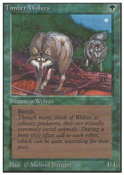 1993 Magic the Gathering Unlimited #NNO Timber Wolves Front