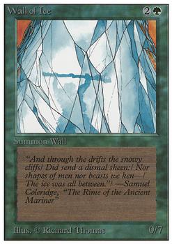 1993 Magic the Gathering Unlimited #NNO Wall of Ice Front
