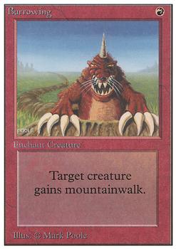 1993 Magic the Gathering Unlimited #NNO Burrowing Front