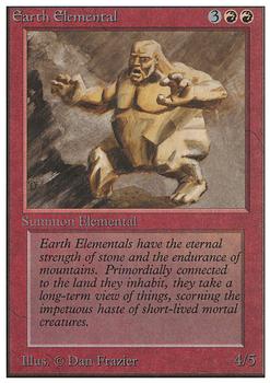 1993 Magic the Gathering Unlimited #NNO Earth Elemental Front