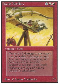 1993 Magic the Gathering Unlimited #NNO Orcish Artillery Front