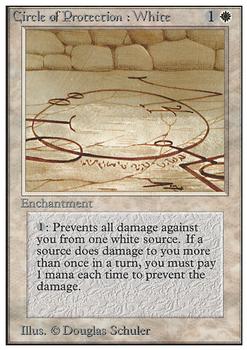 1993 Magic the Gathering Unlimited #NNO Circle of Protection: White Front