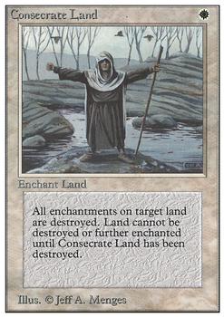 1993 Magic the Gathering Unlimited #NNO Consecrate Land Front