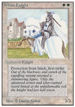 1993 Magic the Gathering Unlimited #NNO White Knight Front