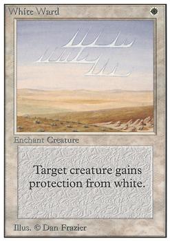 1993 Magic the Gathering Unlimited #NNO White Ward Front