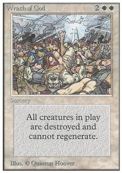 1993 Magic the Gathering Unlimited #NNO Wrath of God Front