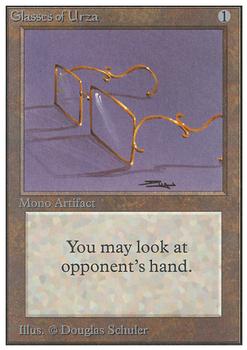 1993 Magic the Gathering Unlimited #NNO Glasses of Urza Front
