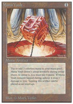 1993 Magic the Gathering Unlimited #NNO Mana Vault Front