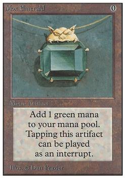 1993 Magic the Gathering Unlimited #NNO Mox Emerald Front