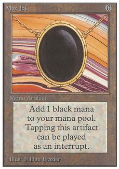 1993 Magic the Gathering Unlimited #NNO Mox Jet Front