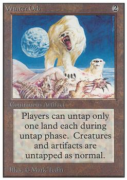1993 Magic the Gathering Unlimited #NNO Winter Orb Front