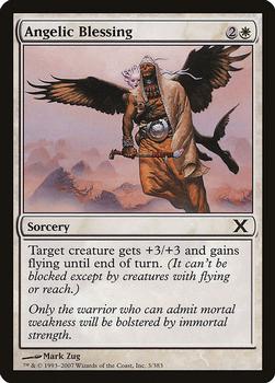 2007 Magic the Gathering 10th Edition #3 Angelic Blessing Front