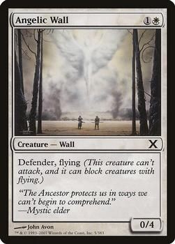 2007 Magic the Gathering 10th Edition #5 Angelic Wall Front