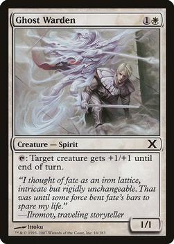 2007 Magic the Gathering 10th Edition #16 Ghost Warden Front