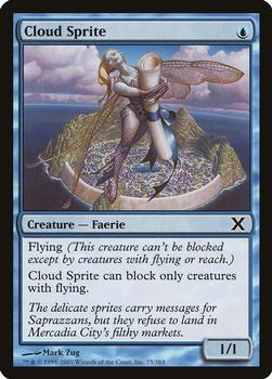 2007 Magic the Gathering 10th Edition #75 Cloud Sprite Front
