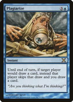 2007 Magic the Gathering 10th Edition #97 Plagiarize Front