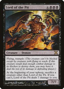 2007 Magic the Gathering 10th Edition #154 Lord of the Pit Front