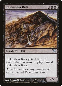 2007 Magic the Gathering 10th Edition #173 Relentless Rats Front