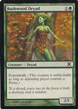 2007 Magic the Gathering 10th Edition #294 Rushwood Dryad Front