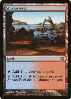 2007 Magic the Gathering 10th Edition #357 Shivan Reef Front