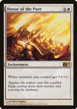 2010 Magic the Gathering 2011 Core Set #17 Honor of the Pure Front