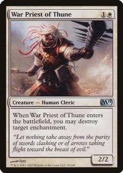 2010 Magic the Gathering 2011 Core Set #38 War Priest of Thune Front