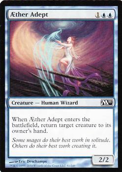 2010 Magic the Gathering 2011 Core Set #41 Æther Adept Front