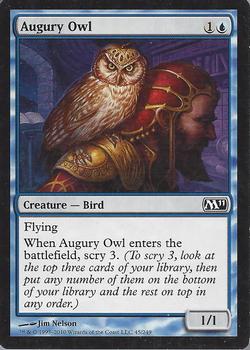 2010 Magic the Gathering 2011 Core Set #45 Augury Owl Front