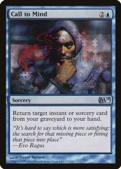 2010 Magic the Gathering 2011 Core Set #47 Call to Mind Front