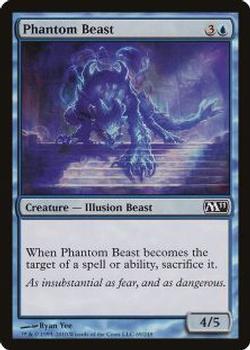 2010 Magic the Gathering 2011 Core Set #69 Phantom Beast Front